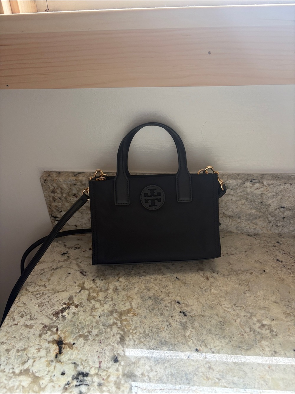 Tory Burch Black Mini Tote Crossbody